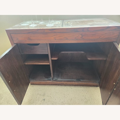 Used Henredon Scene One Wood Buffet/Bar Cart for sale on AptDeco