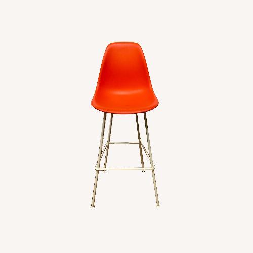 Used Herman Miller Eames Barstools Orange Stools for sale on AptDeco