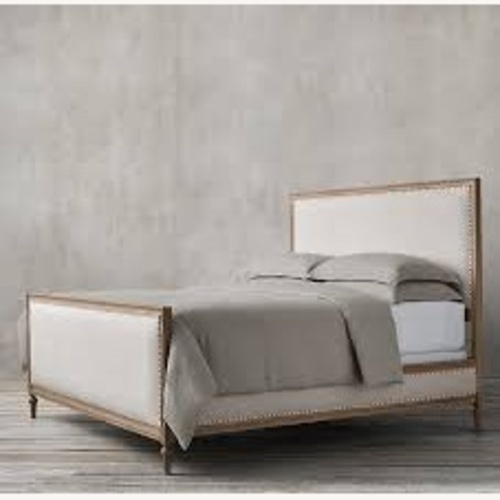 Used Restoration Hardware Maison Fabric Panel Bed With Footbed for sale on AptDeco