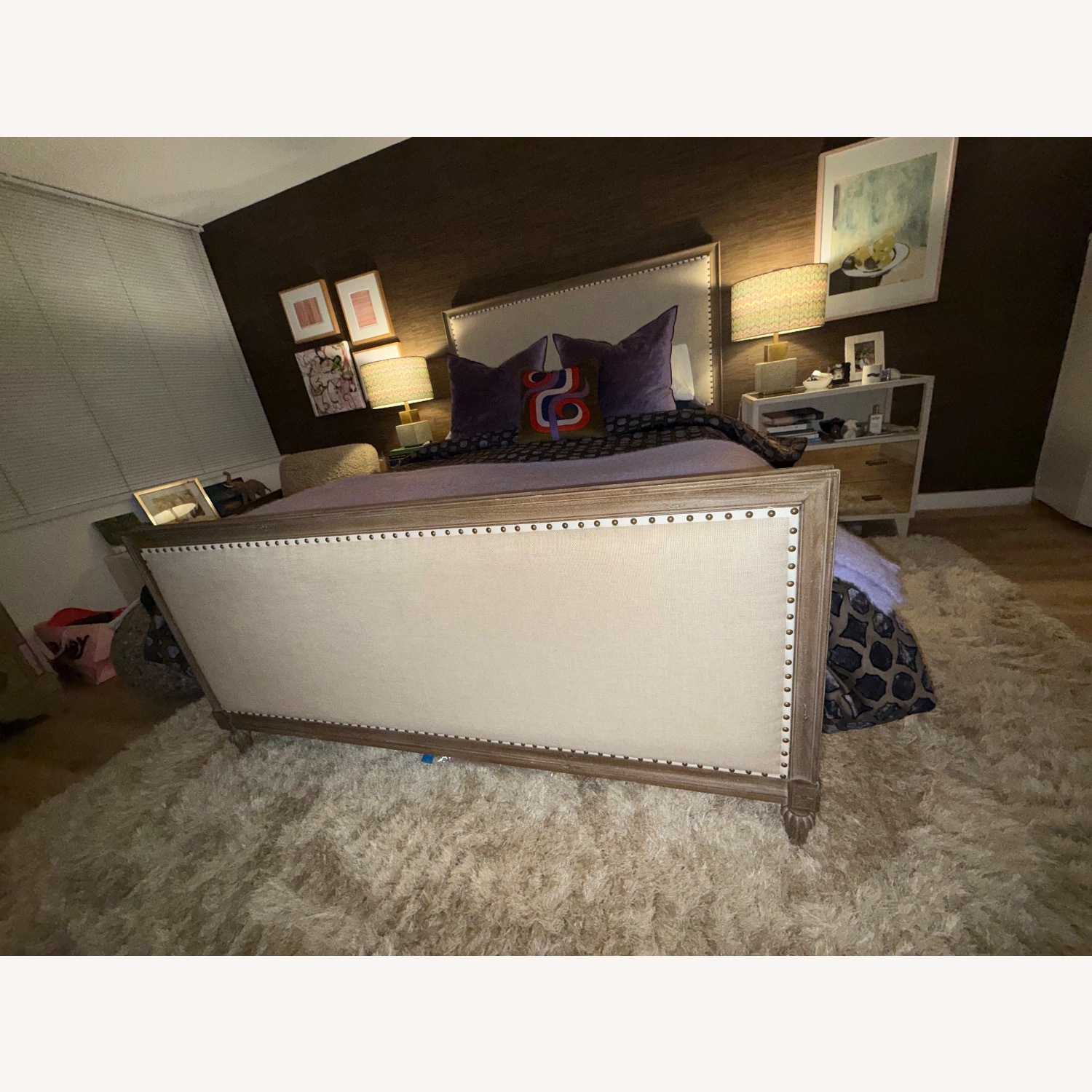 Restoration Hardware Maison Fabric Panel Bed With Footbed - image-2