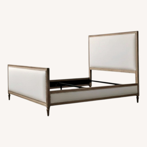 Used Restoration Hardware Maison Fabric Panel Bed With Footbed for sale on AptDeco