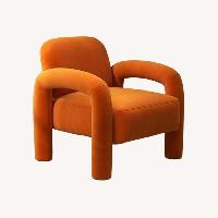 Modern velvet upholstered accent chair