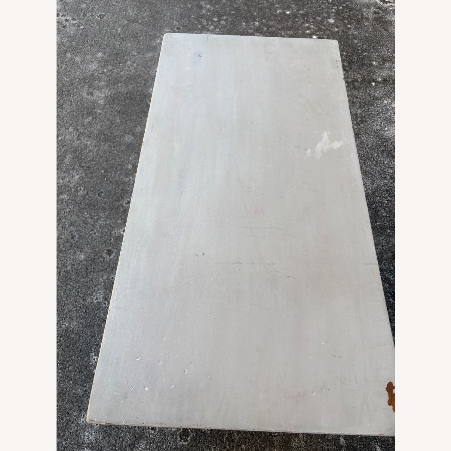 Vintage/Antique Light Gray Wood Dresser - image-3