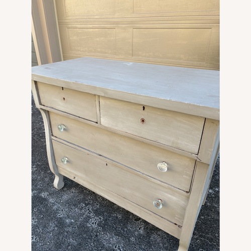 Used Vintage/Antique Light Gray Wood Dresser for sale on AptDeco