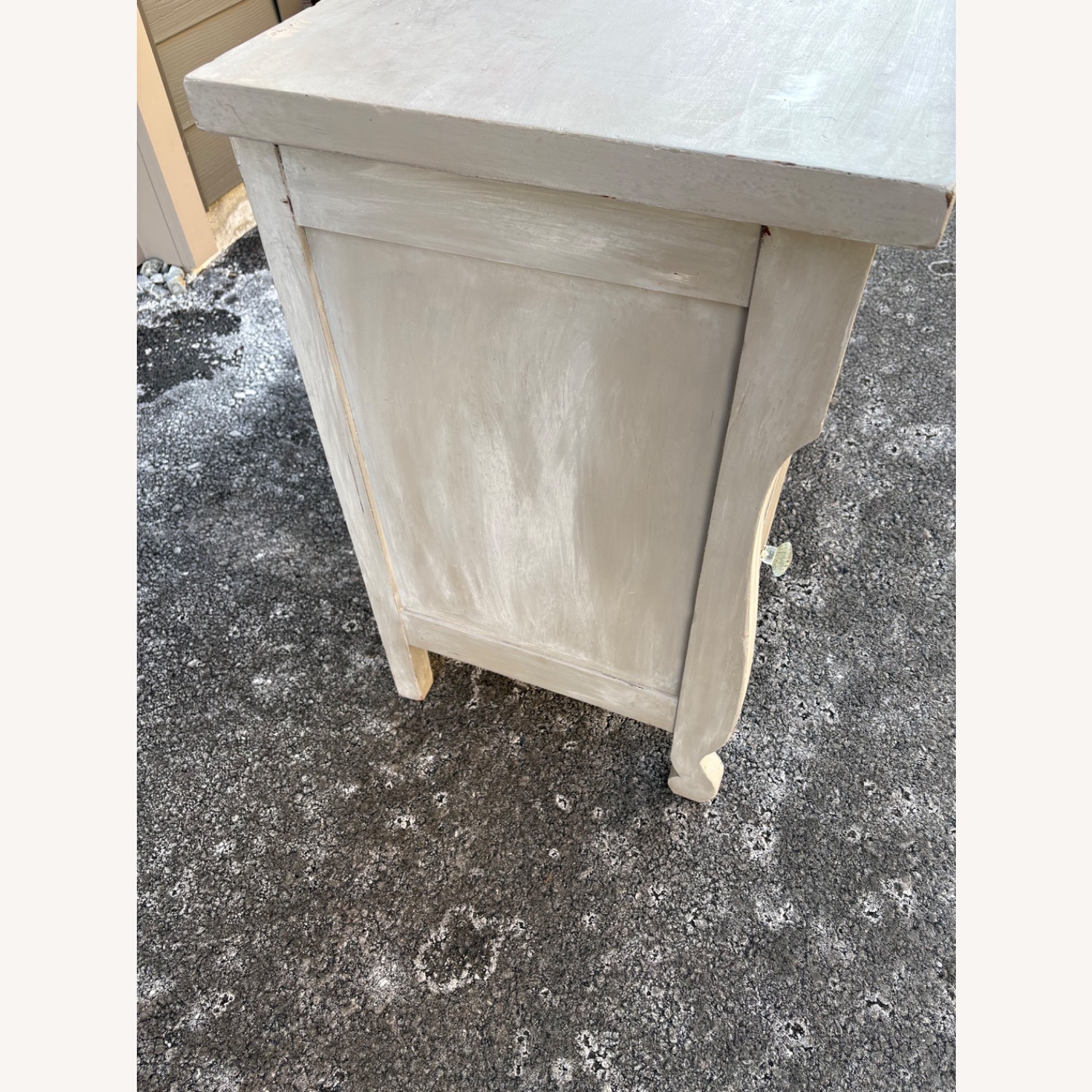 Vintage/Antique Light Gray Wood Dresser - image-5