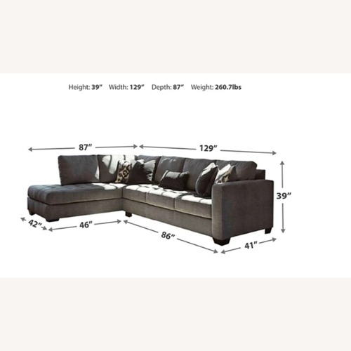 Used Ashley Owensbe Gray 2 Piece Sectional for sale on AptDeco