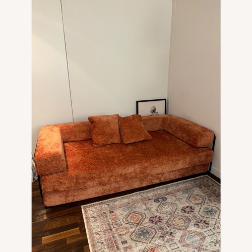 Used Orange Velvet Sleeper Sofa for sale on AptDeco