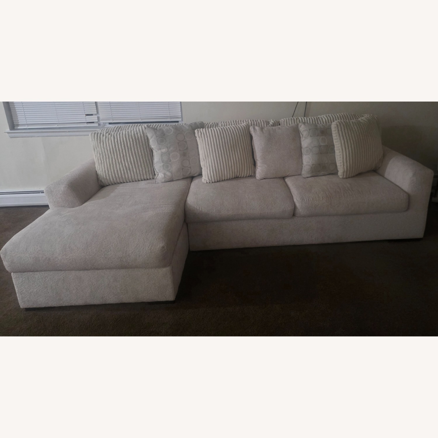 White 2 Piece Sectional - image-1