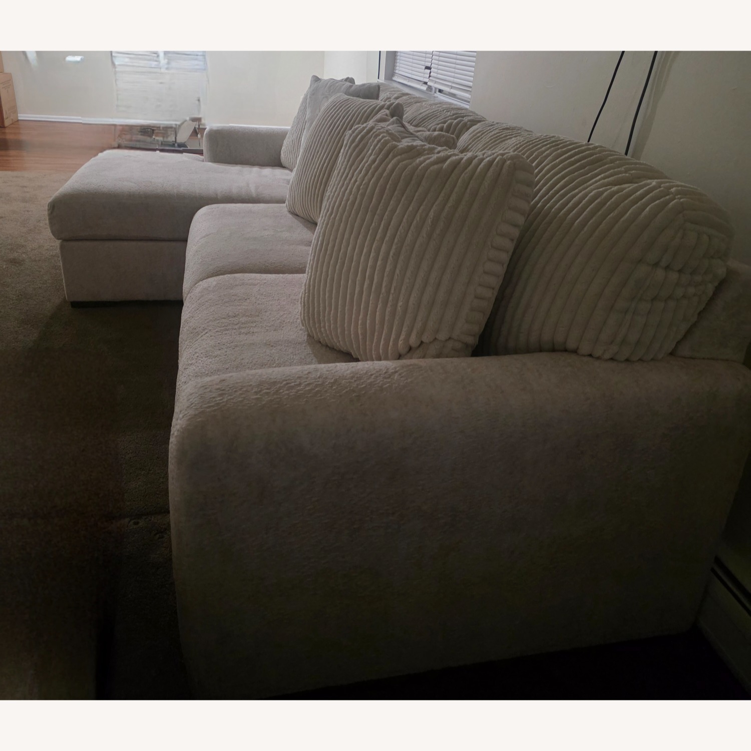 White 2 Piece Sectional - image-3