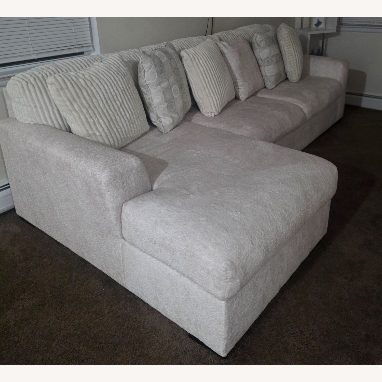White 2 Piece Sectional - image-2