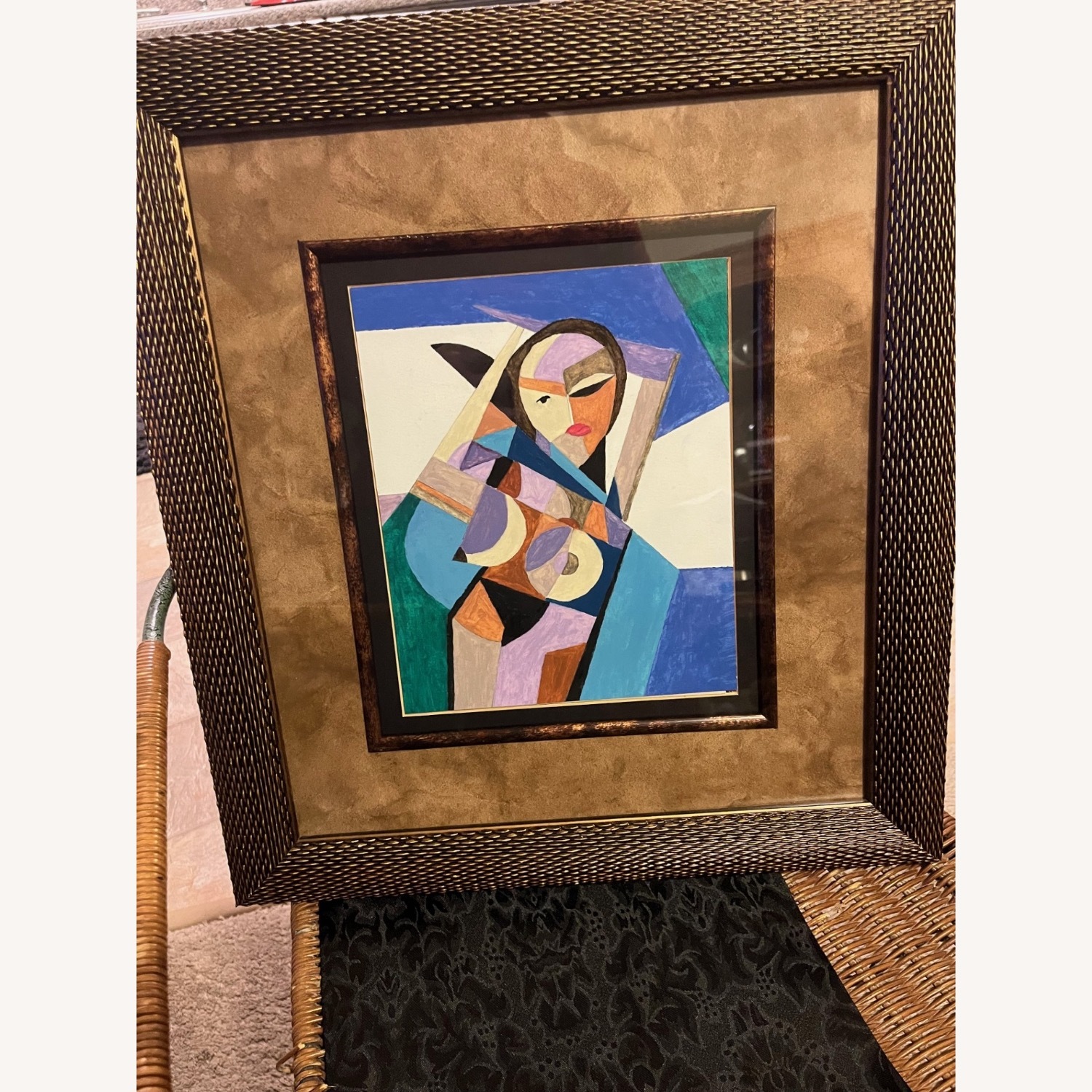 Vintage/Antique Dark Brown Wall Art - image-2