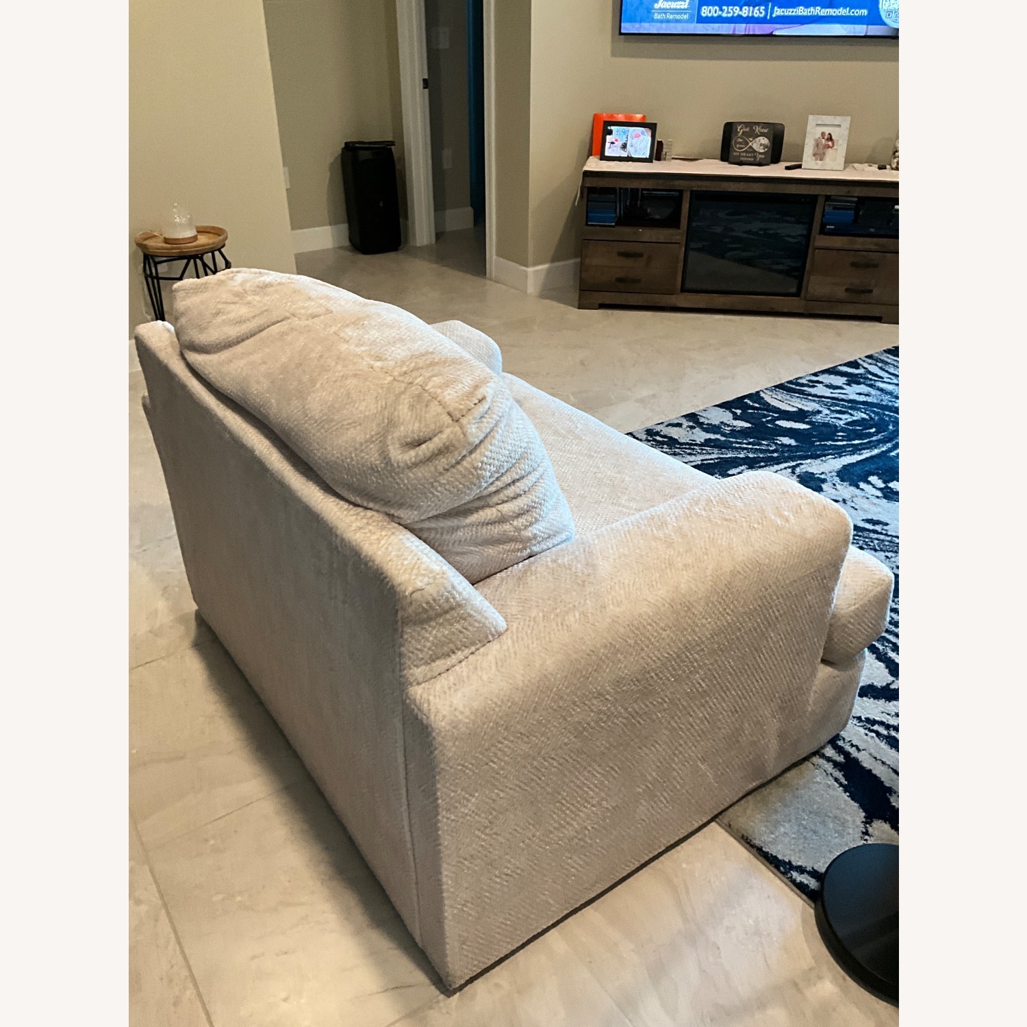 Ashley Furniture White Chair and a Half - image-4