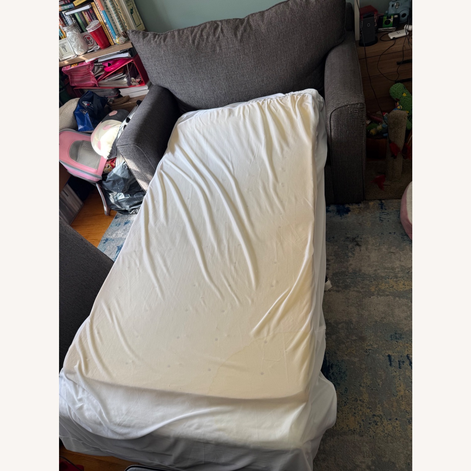 Raymour & Flanigan Trayce Light Gray Fabric Sleeper Sofa - image-4