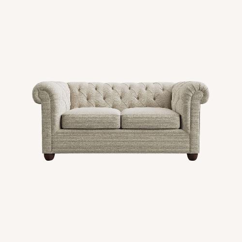 Used Bernhardt Chesterfield Natural Fabric Loveseat for sale on AptDeco