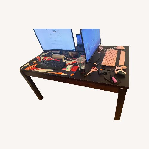 Used Espresso Colored Dining Table for Six for sale on AptDeco