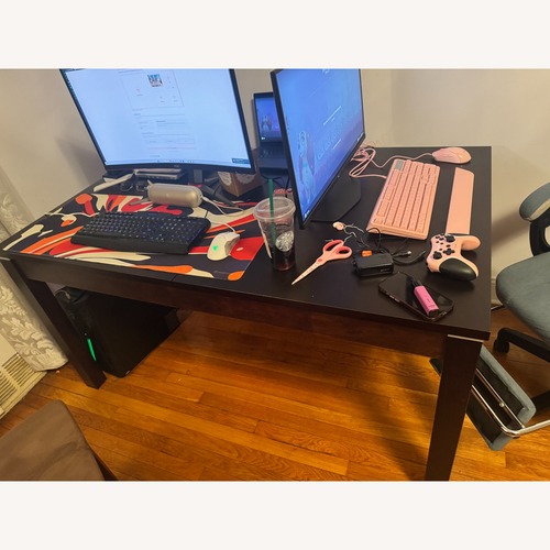 Used Espresso Colored Dining Table for Six for sale on AptDeco