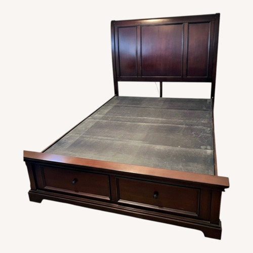 Used Queen Platform Bed W Headboard, Footboard  for sale on AptDeco