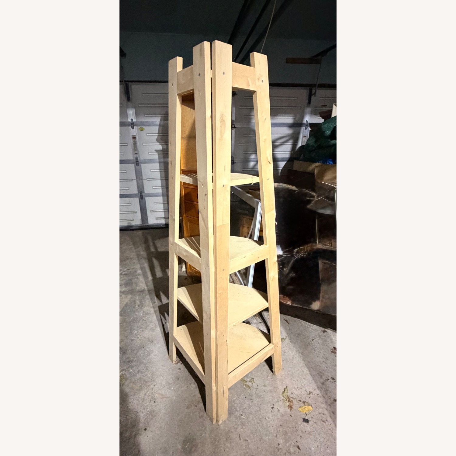 Yellow Wood Corner Wall Shelf - image-3