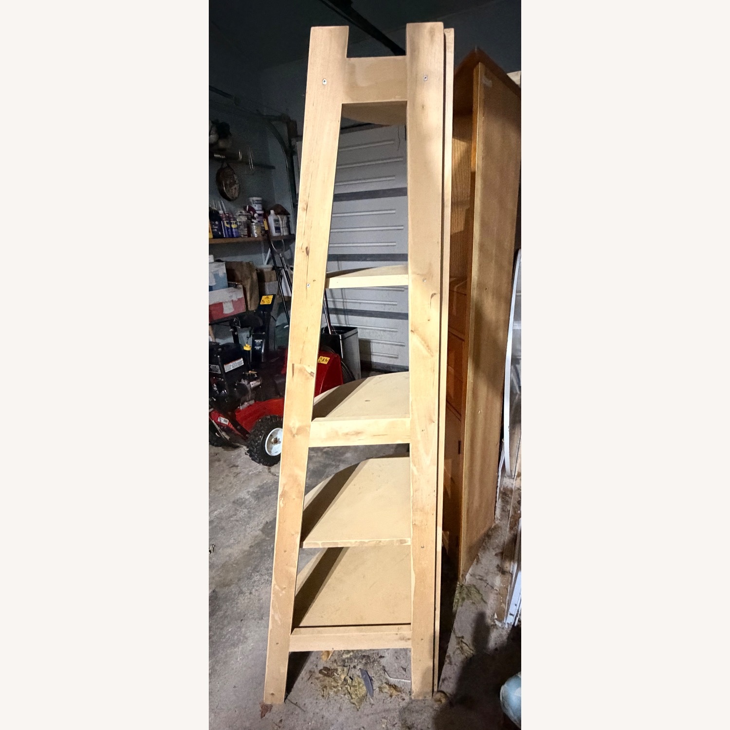 Yellow Wood Corner Wall Shelf - image-4