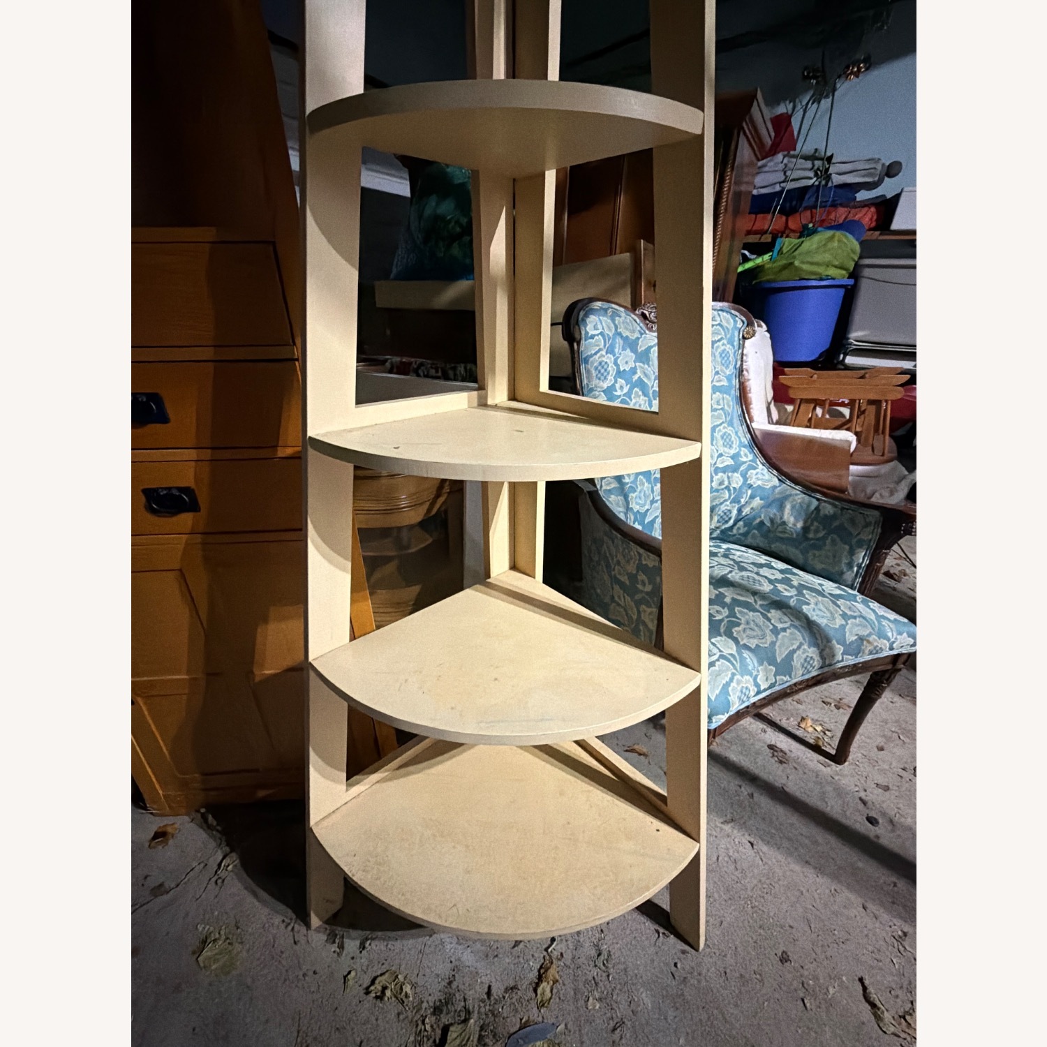 Yellow Wood Corner Wall Shelf - image-2