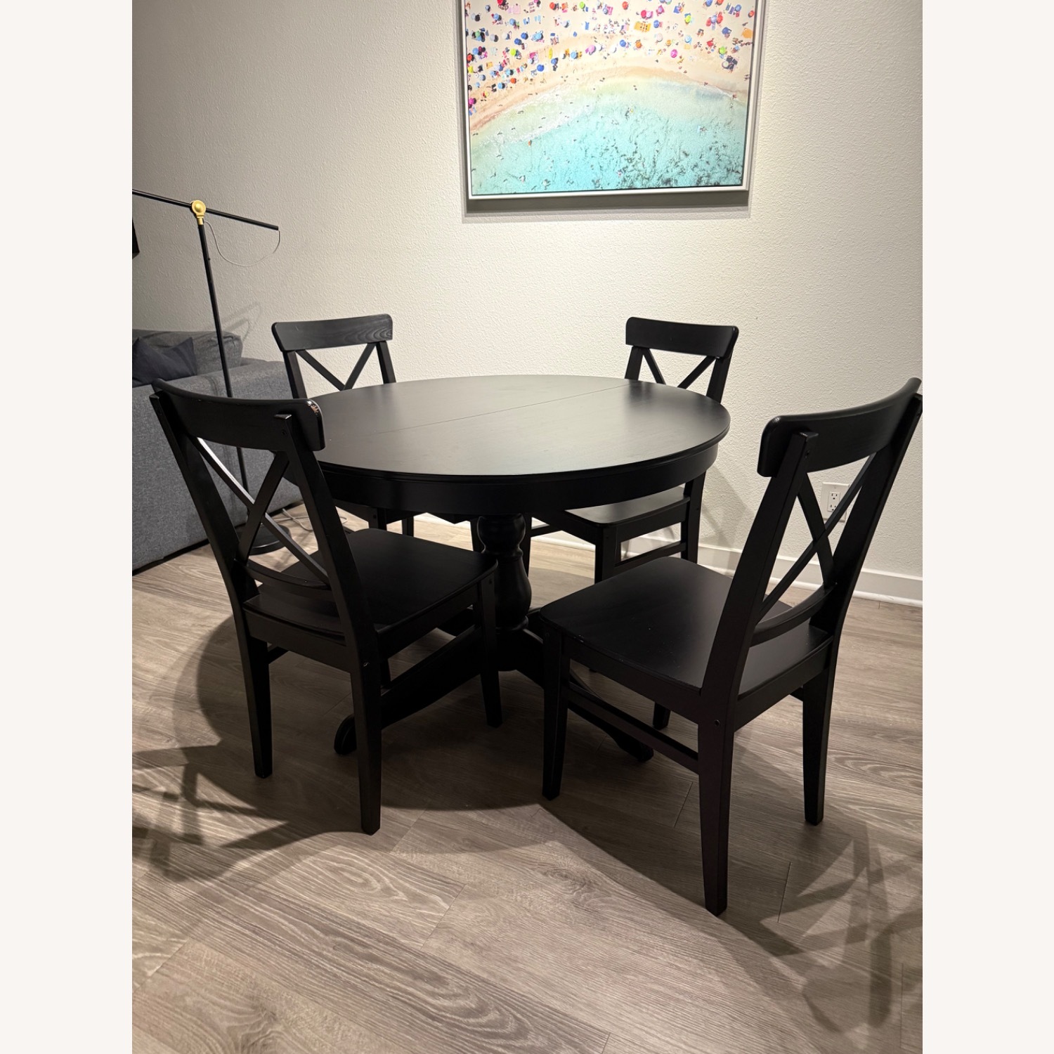IKEA Rosentorp Black Wood Dining Set - image-3