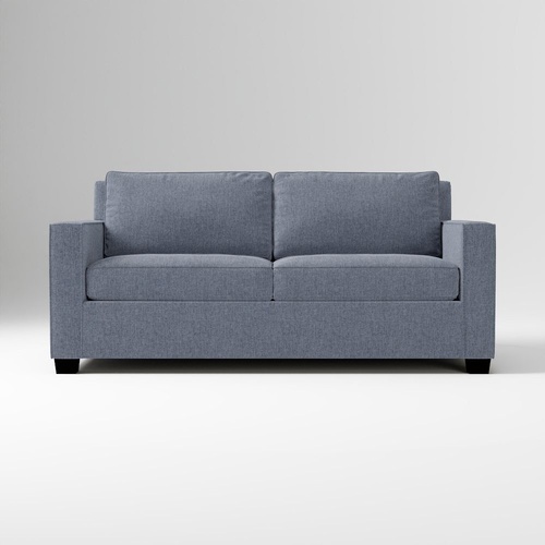 Used West Elm Henry Blue 2 Seater Sofa for sale on AptDeco