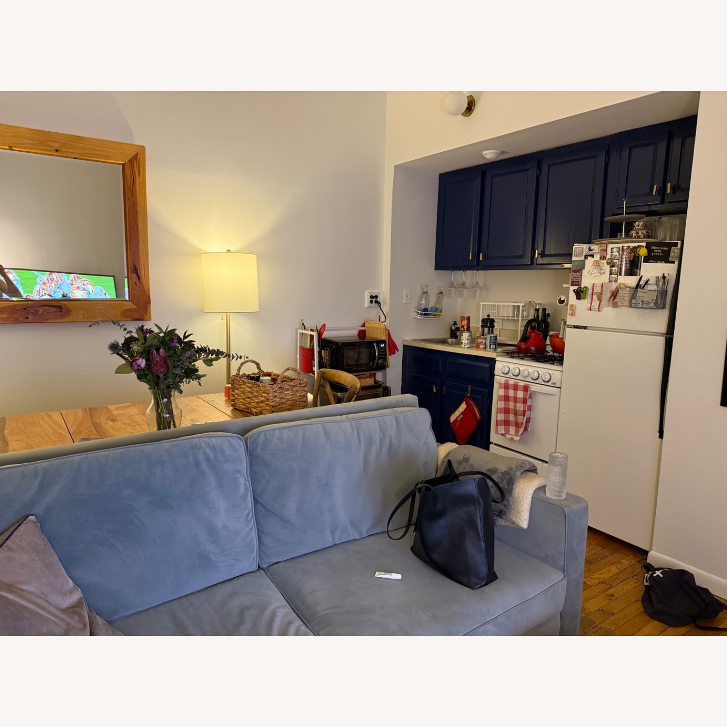 West Elm Henry Blue 2 Seater Sofa - image-3