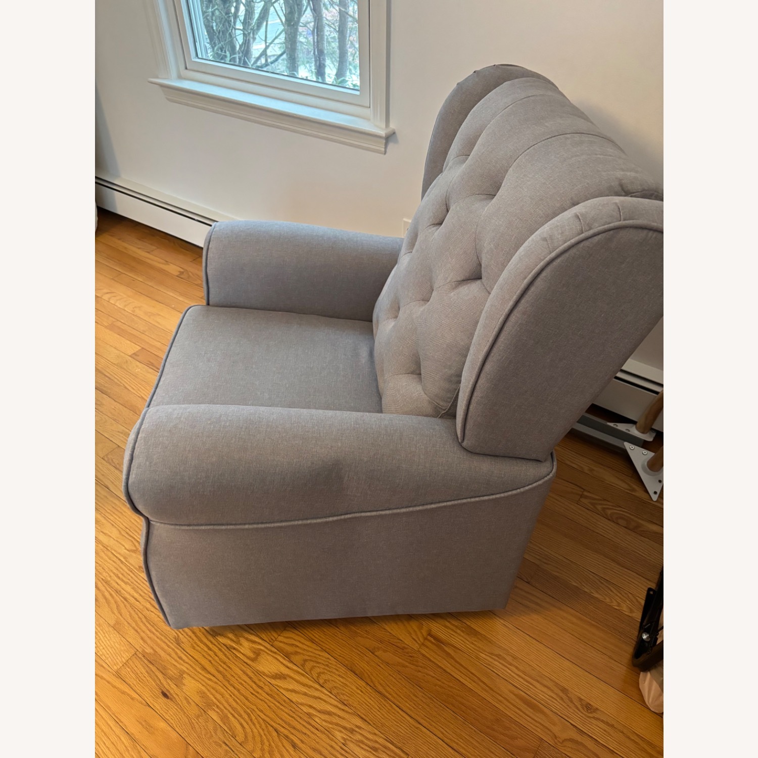 Target Light Gray Fabric Nursing Chair - image-3