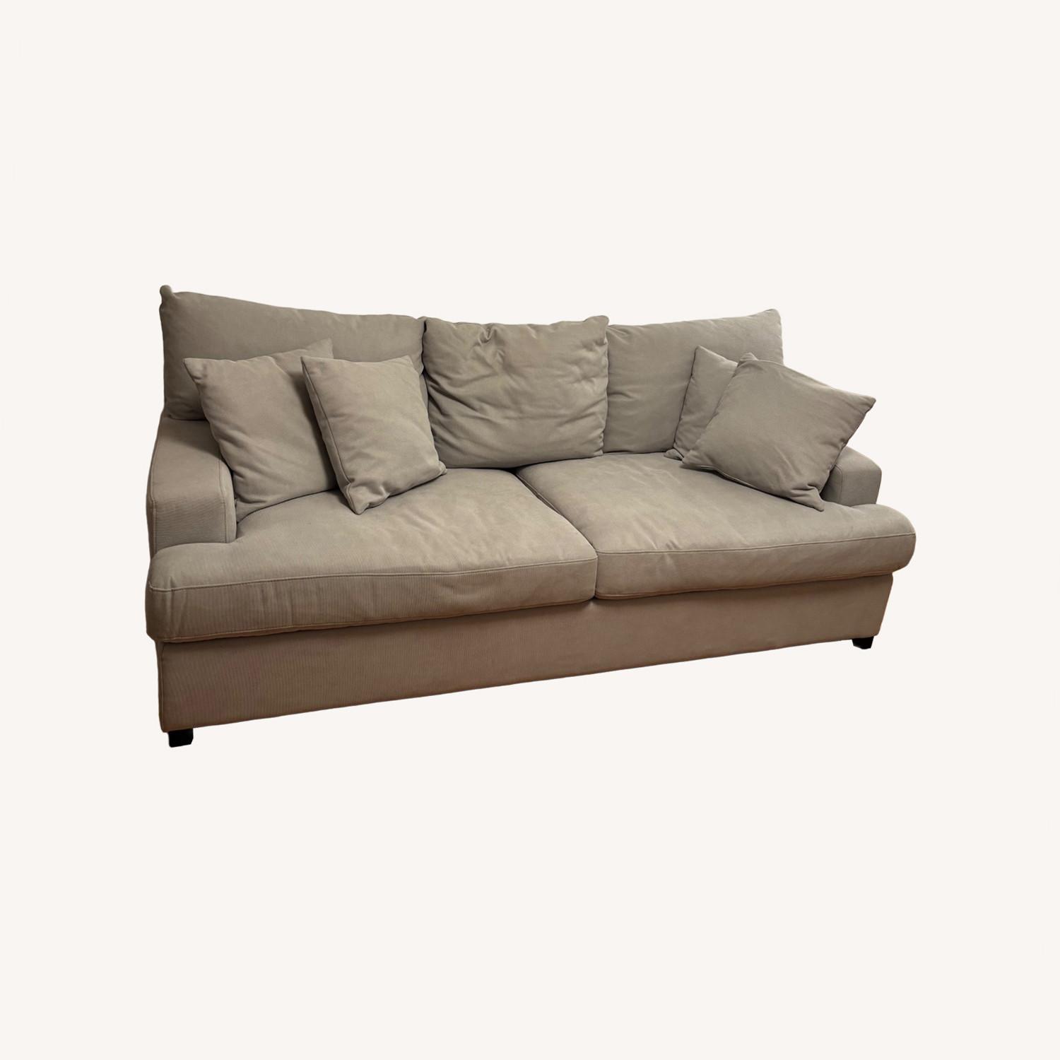 Elmu Light Gray Fabric 3+ Seater Sofa - image-0