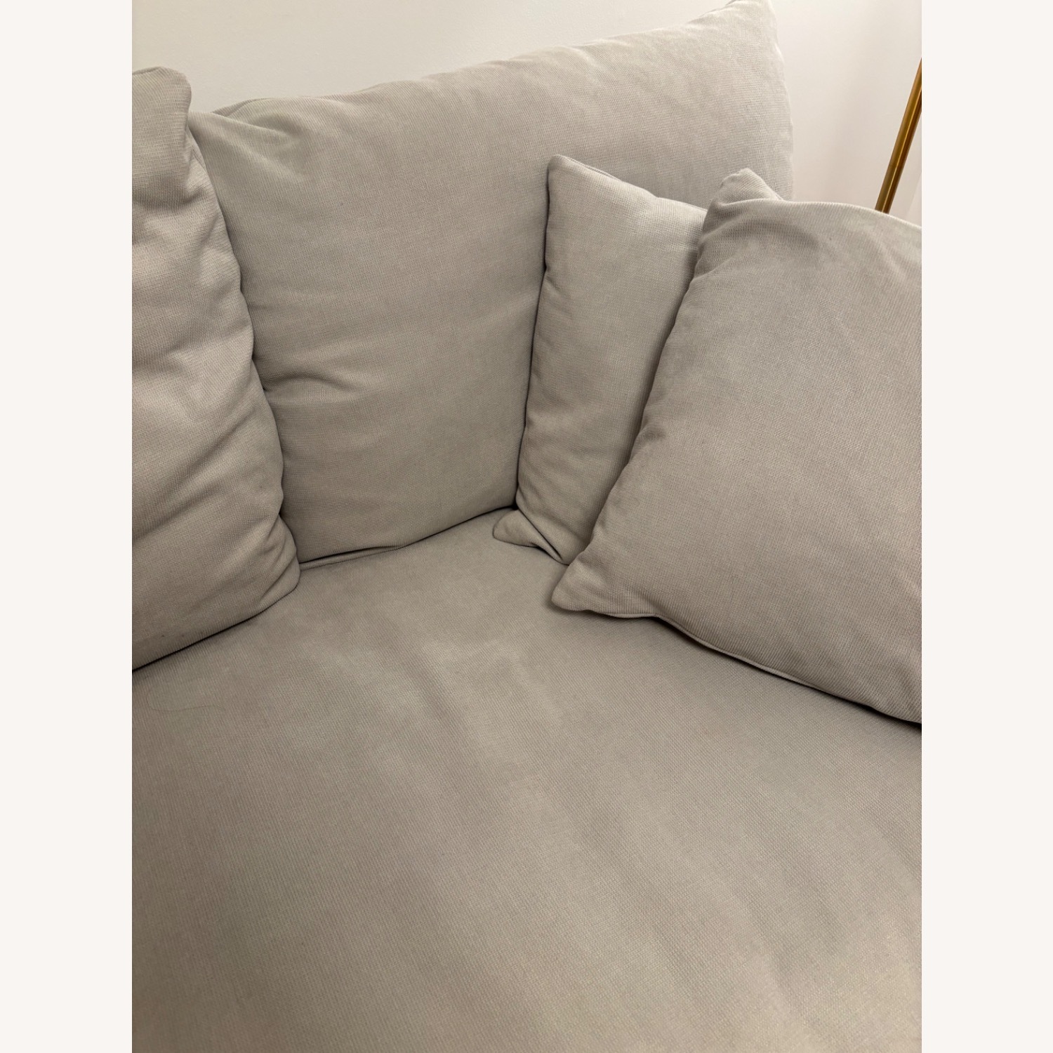 Elmu Light Gray Fabric 3+ Seater Sofa - image-3