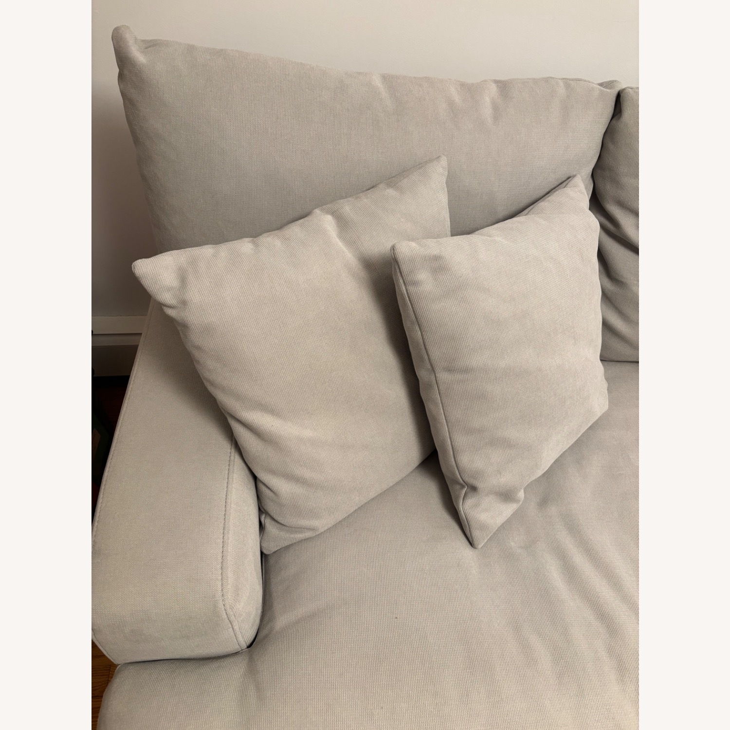 Elmu Light Gray Fabric 3+ Seater Sofa - image-2