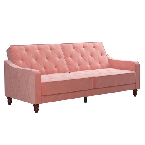 Used 9 by Novogratz Pink Futon for sale on AptDeco