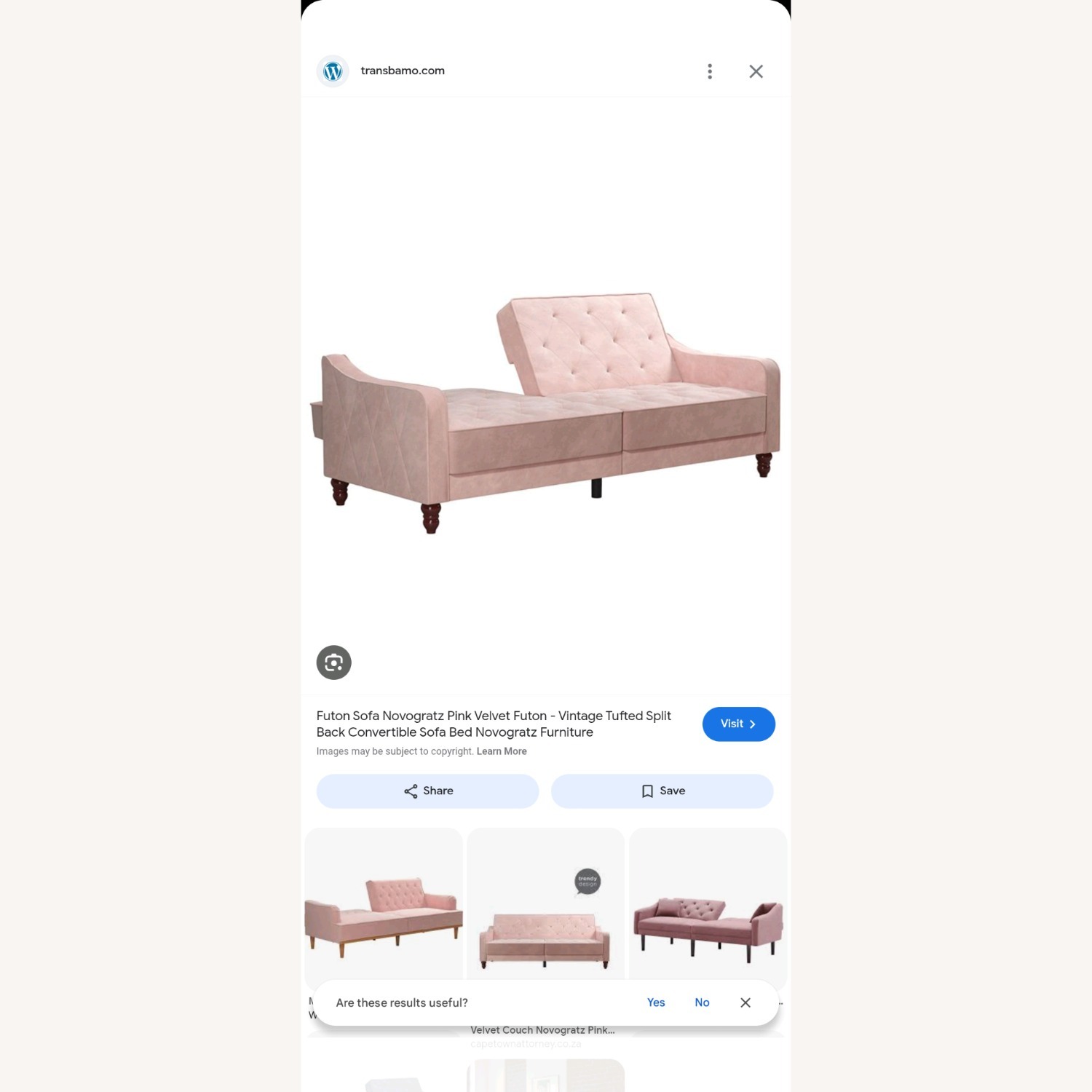 9 by Novogratz Pink Futon - image-6