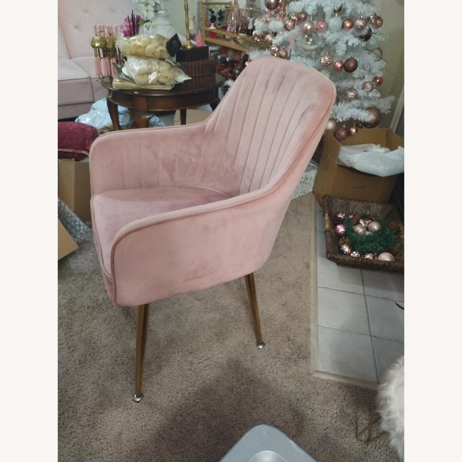 Amazon Pink Accent Chairs Velvet - image-2