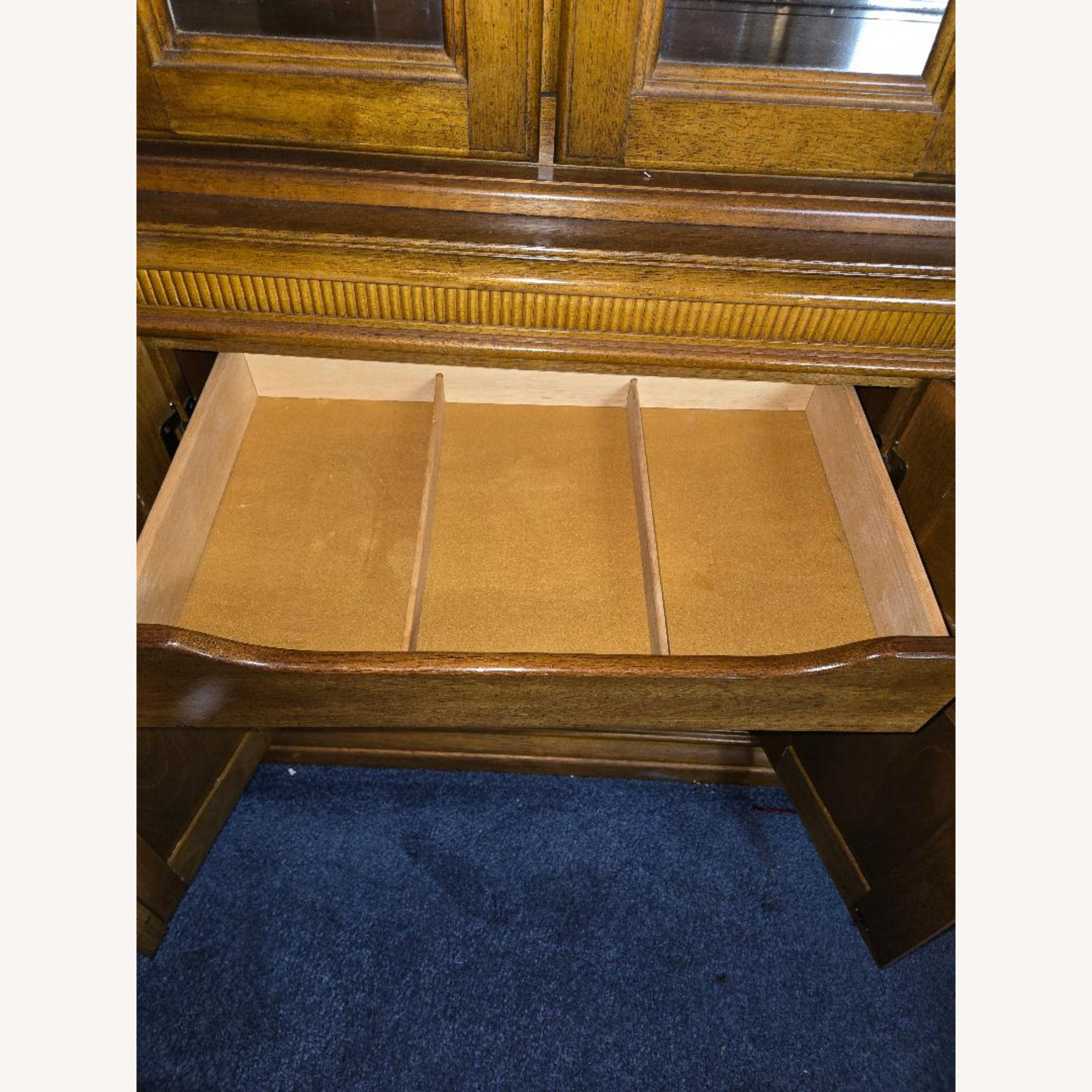 Brown Wood & Glass China Cabinet - image-6