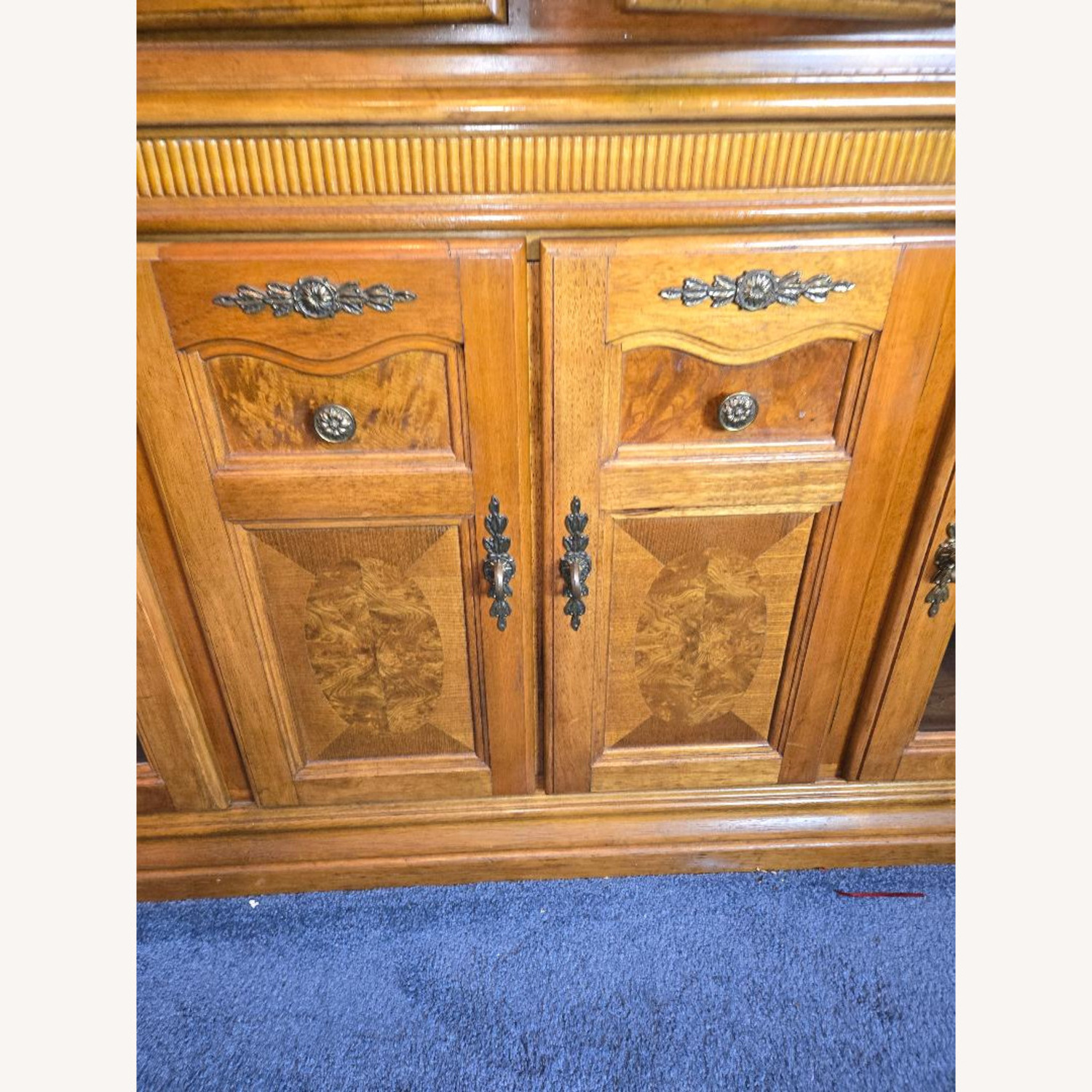Brown Wood & Glass China Cabinet - image-4