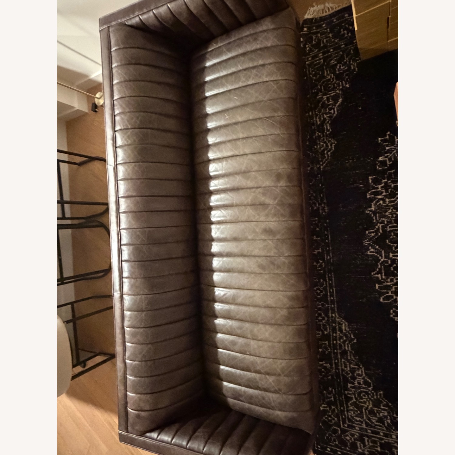 Gus Modern Wallace Black Leather Sleeper Sofa - image-1