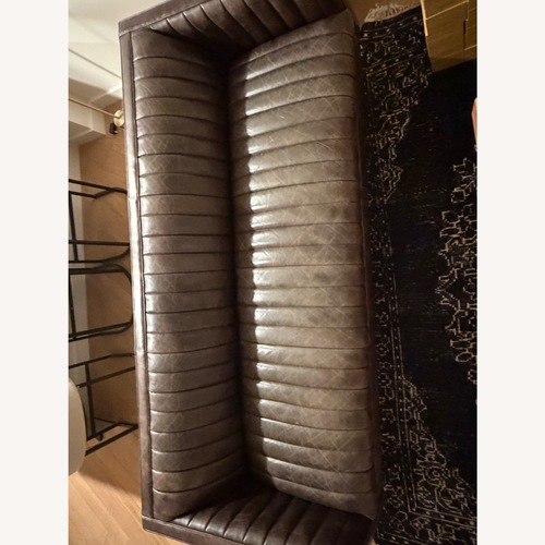 Used Gus Modern Wallace Black Leather Sleeper Sofa for sale on AptDeco