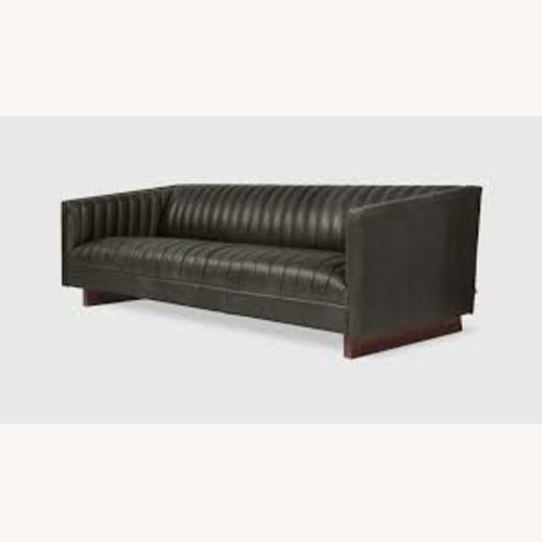 Used Gus Modern Wallace Black Leather Sleeper Sofa for sale on AptDeco