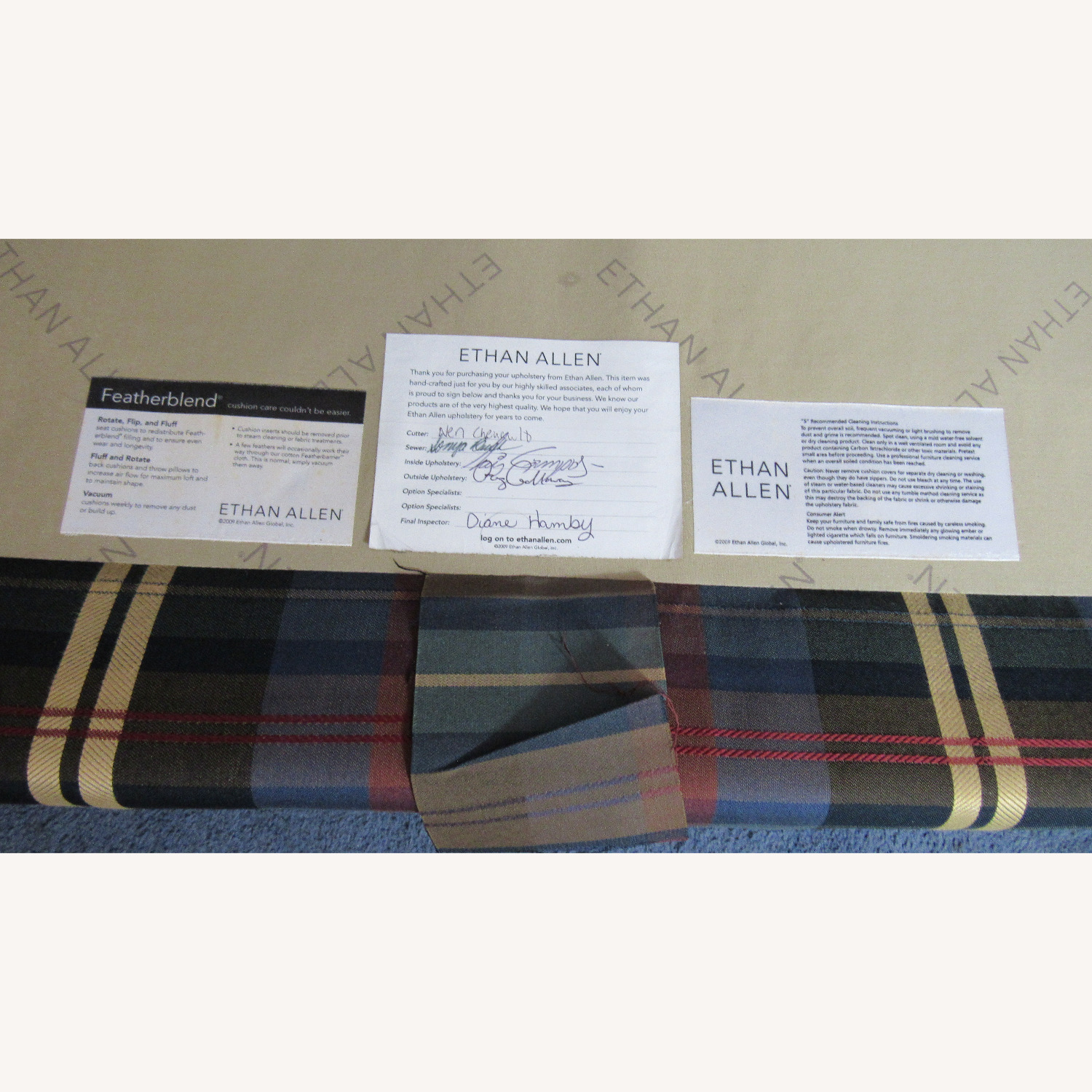 Ethan Allen High Back Sofa - image-7