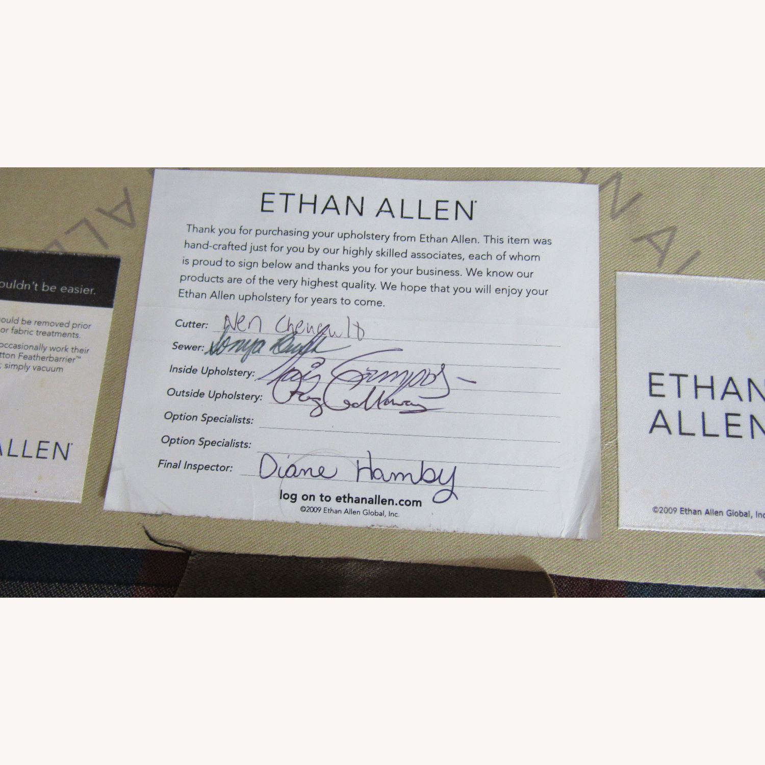 Ethan Allen High Back Sofa - image-5