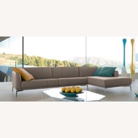 Roche Bobois Natural Leather 2 Piece Sectional