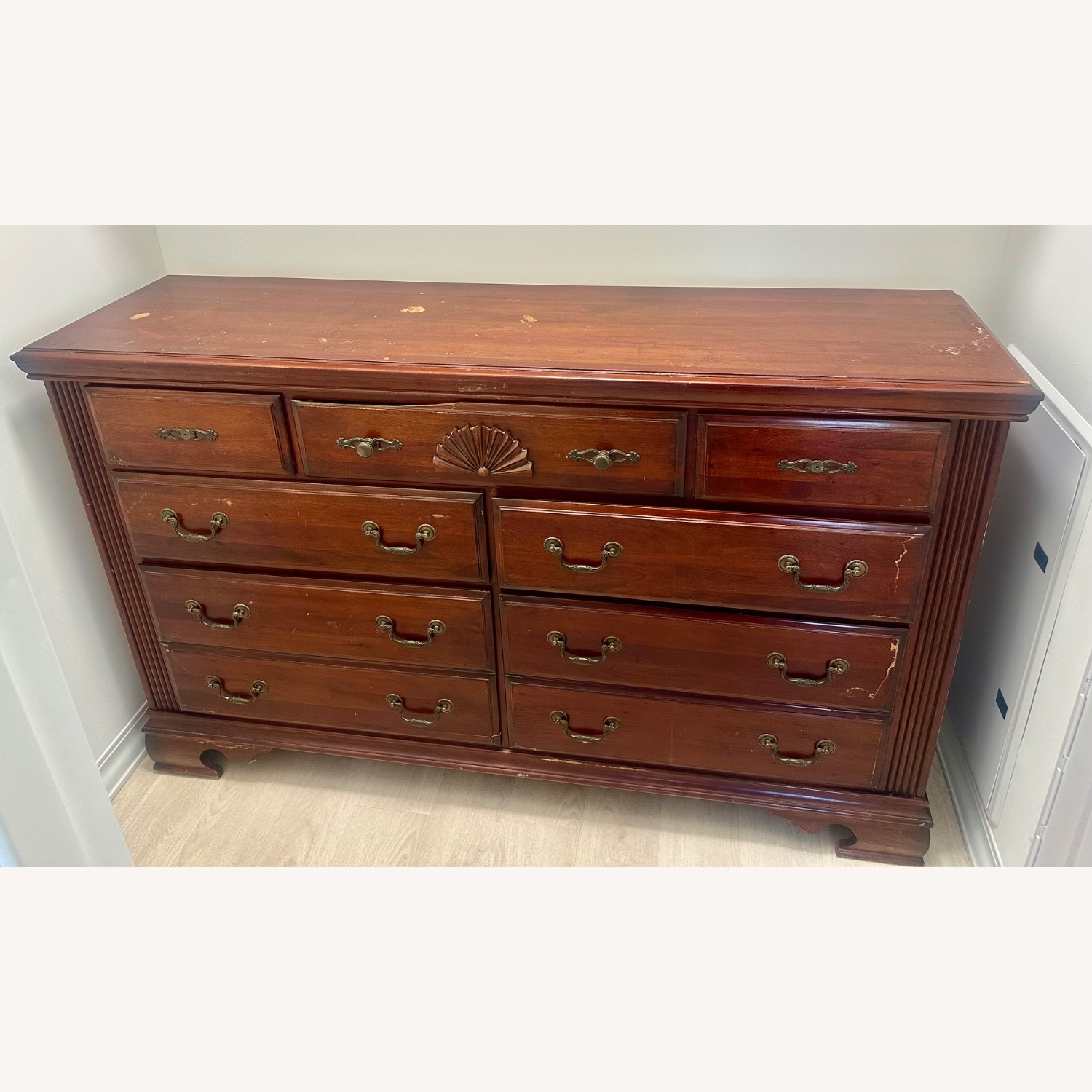 Dark Brown Wood Dresser - image-3