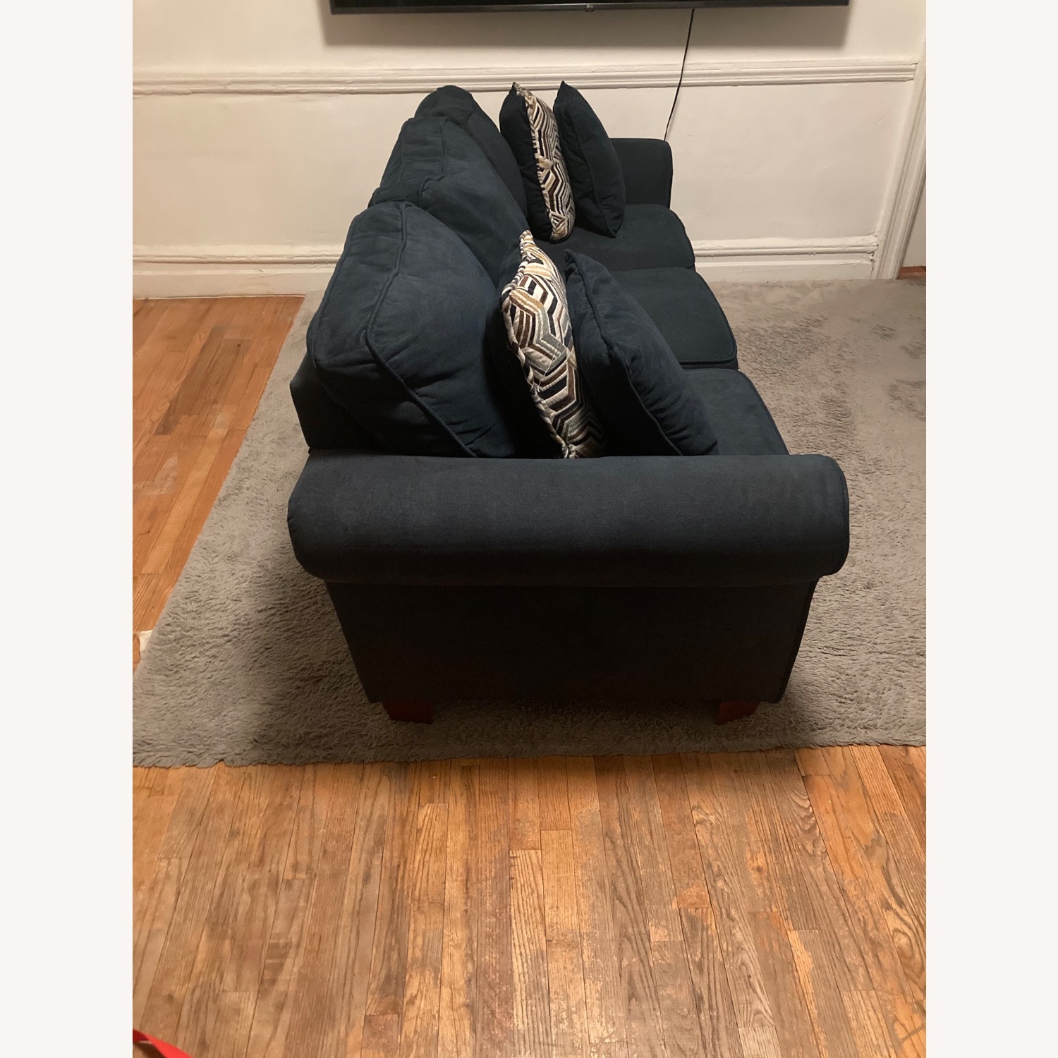 Bob's Discount Furniture Blue 2 Seater Sofa - image-3