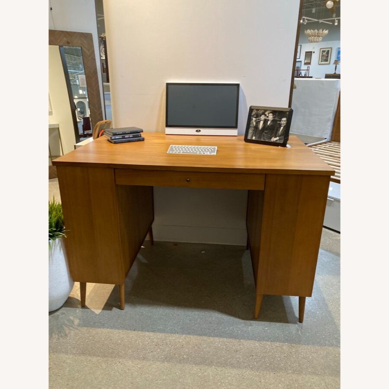 West Elm Tall Mid-Century 1-Drawer Desk - image-2