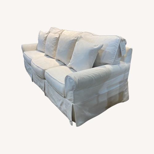 Used Baldwin Down Filled Upholstered Slipcover Sofa for sale on AptDeco