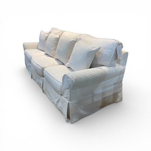 Used Baldwin Down Filled Upholstered Slipcover Sofa for sale on AptDeco