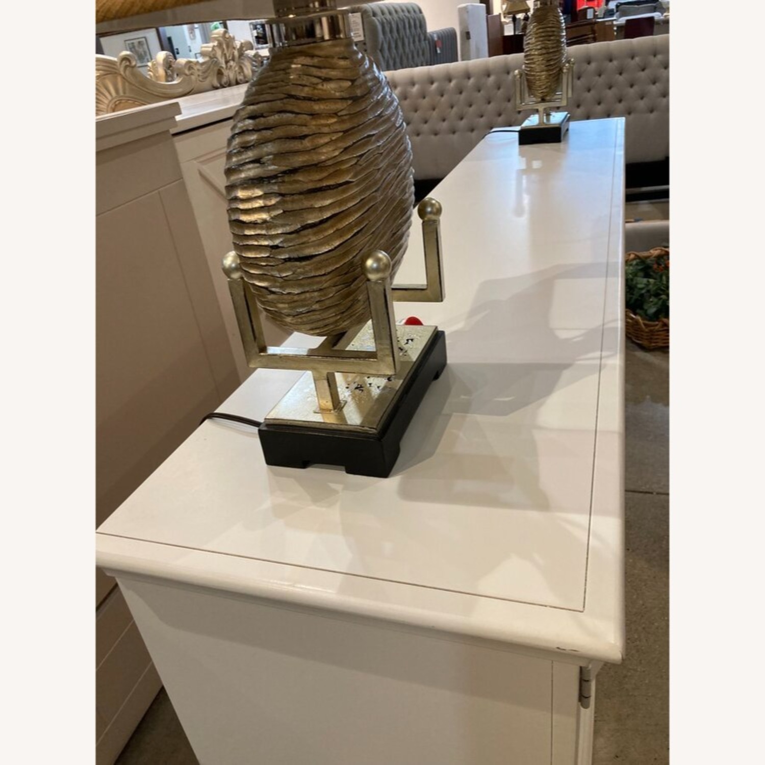 Painted Four Door Media Console White - image-5