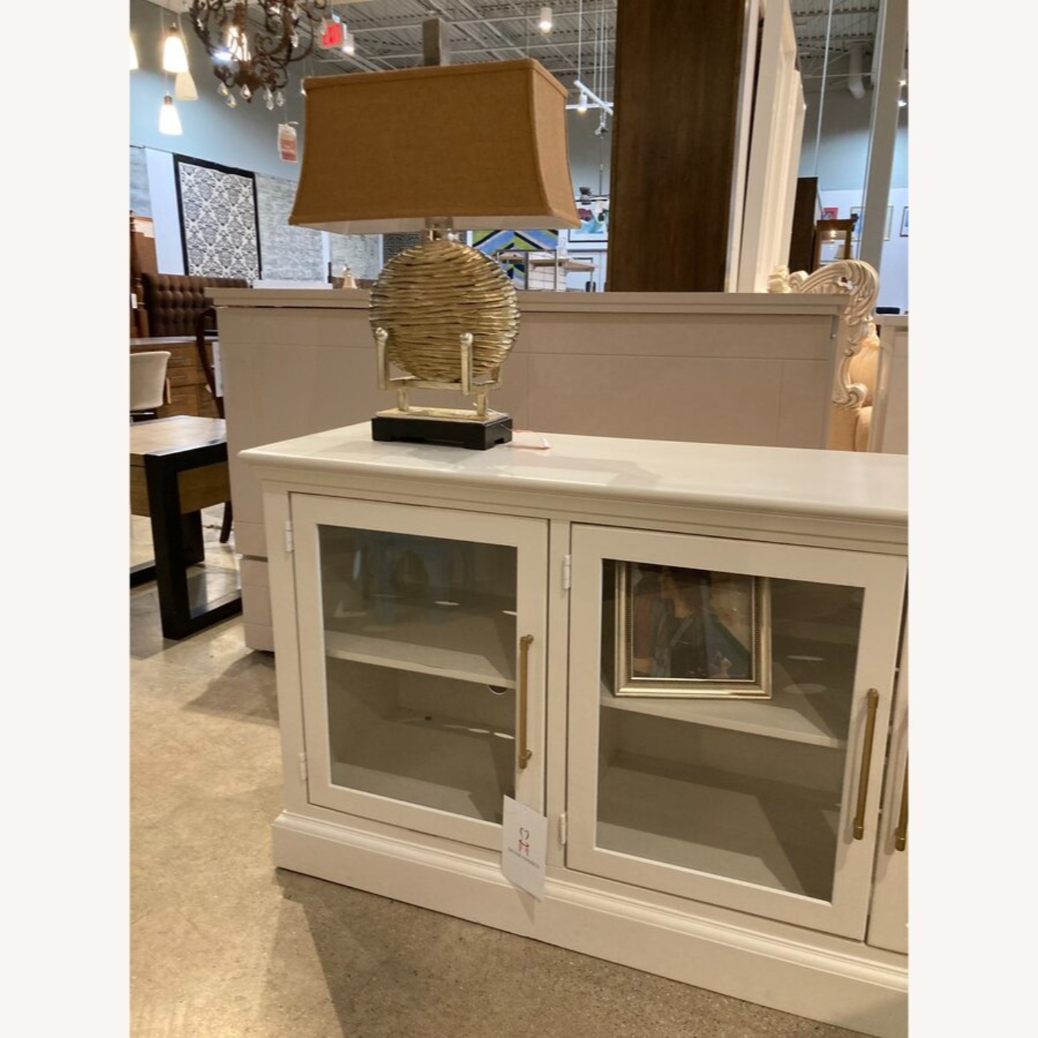 Painted Four Door Media Console White - image-4