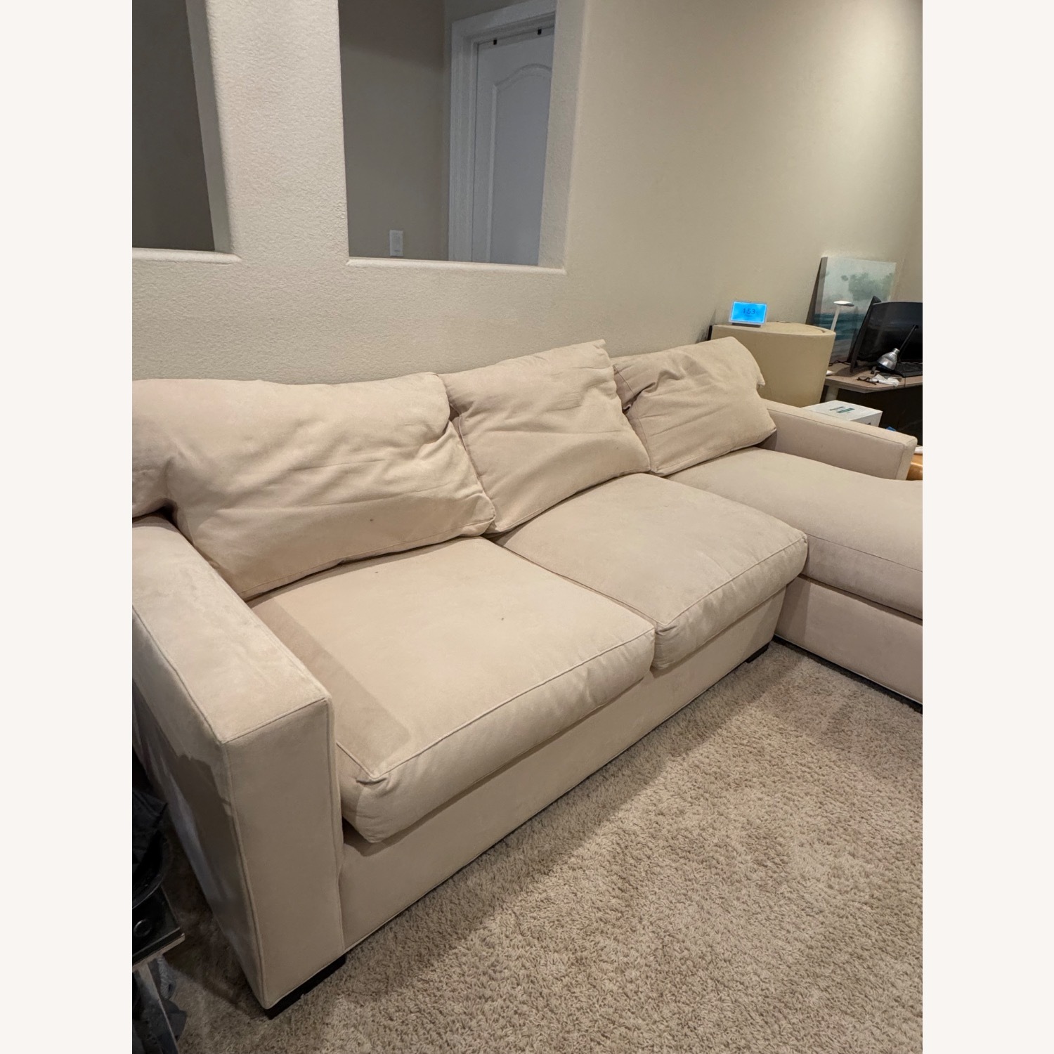 Crate & Barrel Fabric Sectional - image-2